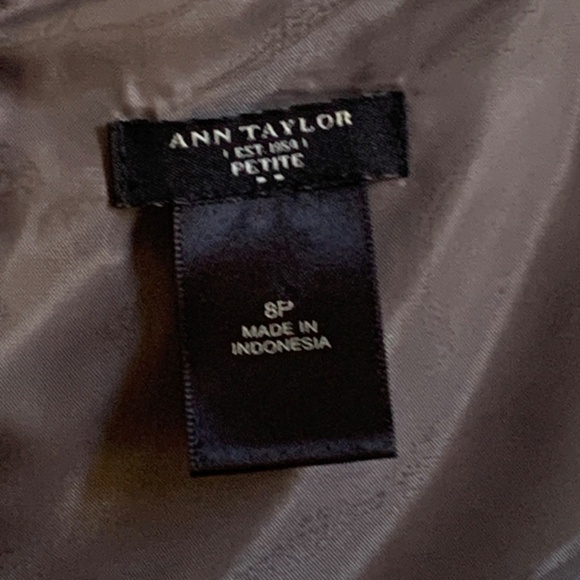 Ann Taylor Dress 8 P Petite Black Gray White Sleeveless Lined Back Zip Sheath - Picture 9 of 11